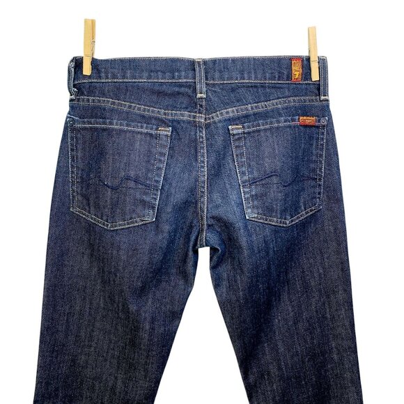 7 For All Mankind Women Roxanne Jean Low Rise Straight Leg Stretch Denim Size 27 - Picture 7 of 12